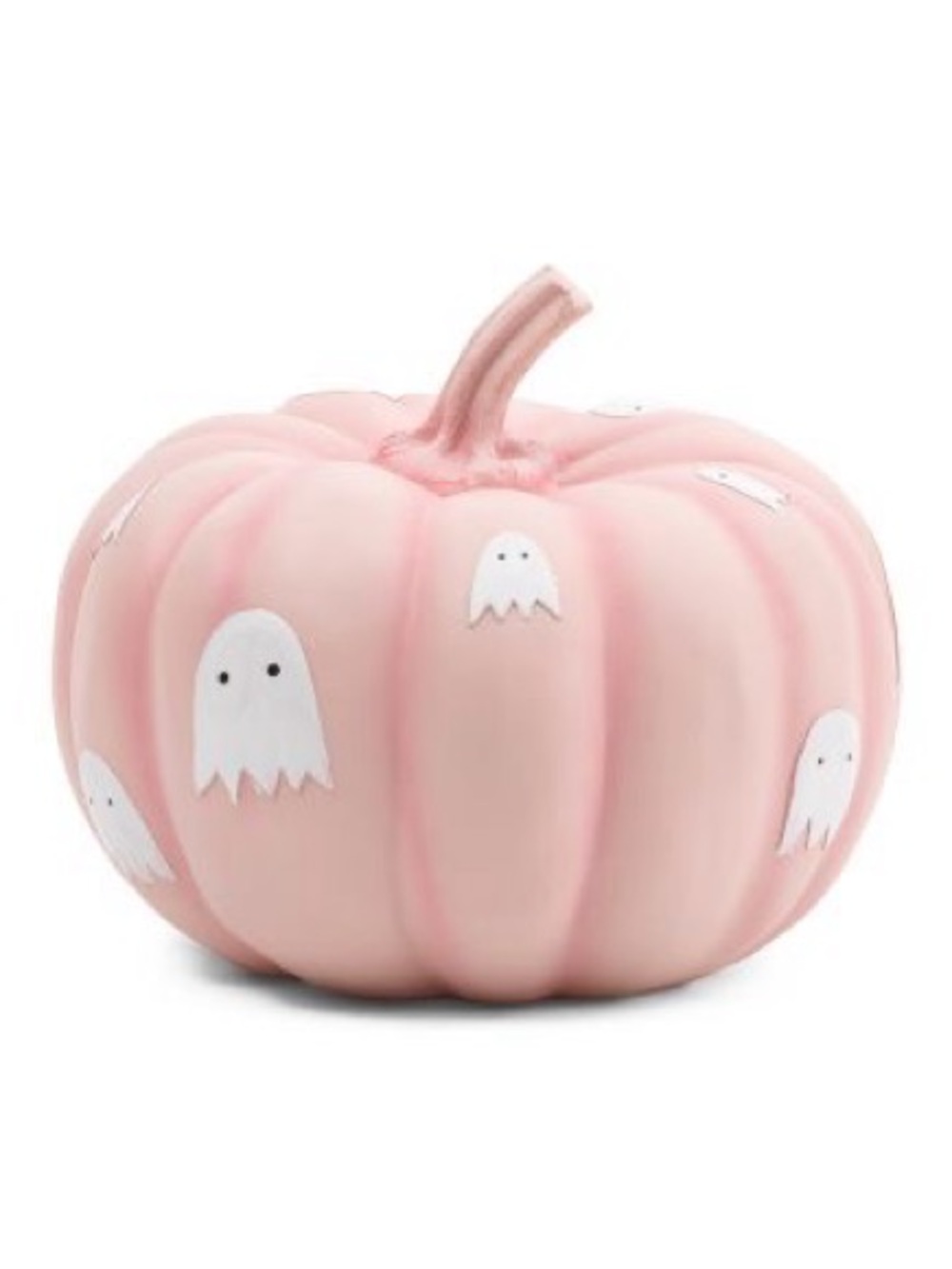 Candy Corn Lane 8 inch Pink Pumpkin with Ghosts Decor